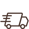 Icône de camion symbolisant une livraison fiable